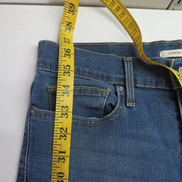 Levi's Slimming Skinny Jeans Size 29 Medium Wash Blue Denim 29X27.5 - Picture 11 of 15